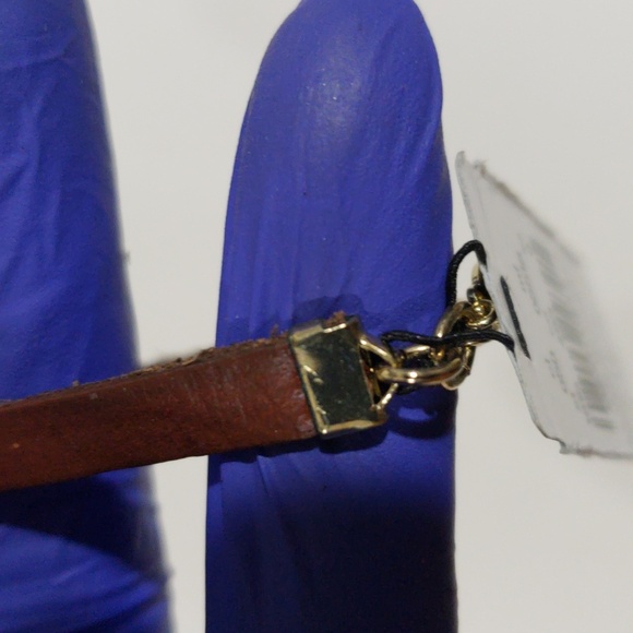 🌿 Express Brown Leather & Gold-Tone Turquoise Accent Bracelet – Boho Chic ✨ - Picture 7 of 8